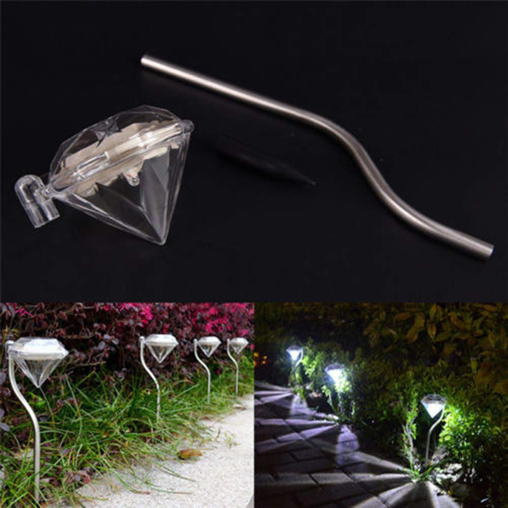 Solar Powered LED Outdoor Lights - Waterproof Garden & Yard Decoration with Rhinestone Design for Patio, Pathway, and Landscape Lighting