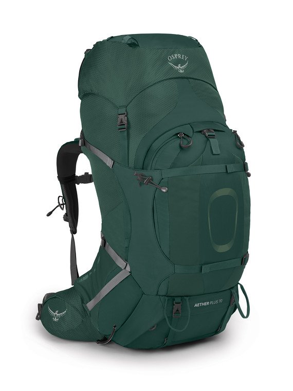 Osprey Aether Plus 70 Backpack - Lightweight Hiking Pack for Men & Women, 70L Large Capacity, Durable Travel Backpacking Gear for Outdoor Adventures, Camping & Trekking