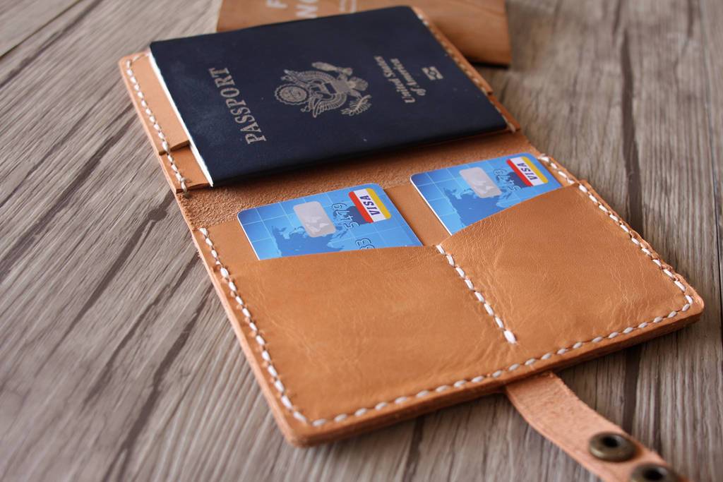 Premium Custom Leather Passport Holder Wallet - Personalized Travel Accessory for Men & Women | Perfect for Airports, Business Trips & Vacations
