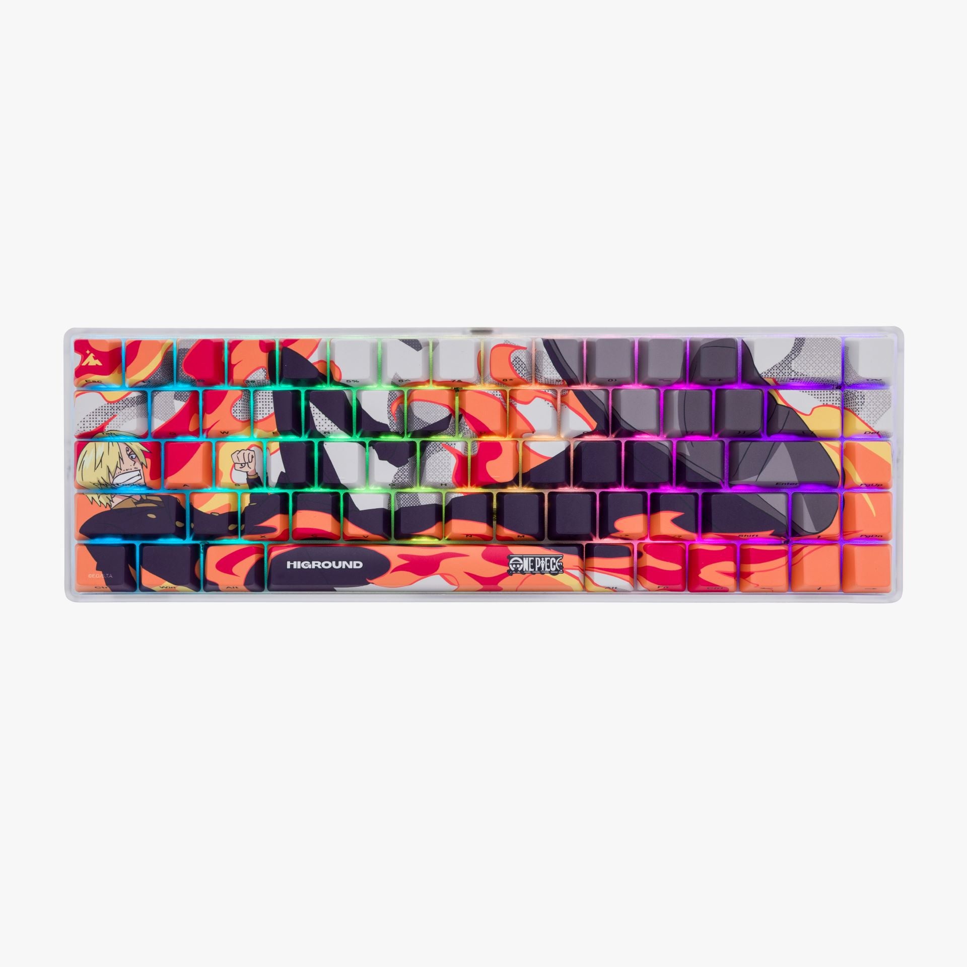 One Piece x HG Basecamp 65HE Mechanical Keyboard - Sanji Edition | Anime Gaming Keyboard for PC & Mac | Perfect for Typing, Coding & Gaming Enthusiasts