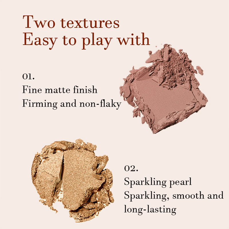 GlamColour Fire Gloss Quad Eyeshadow Palette - 4 Highly Pigmented Matte & Shimmer Eyeshadows for Day & Night Makeup Looks | Perfect for Parties, Date Nights & Special Occasions