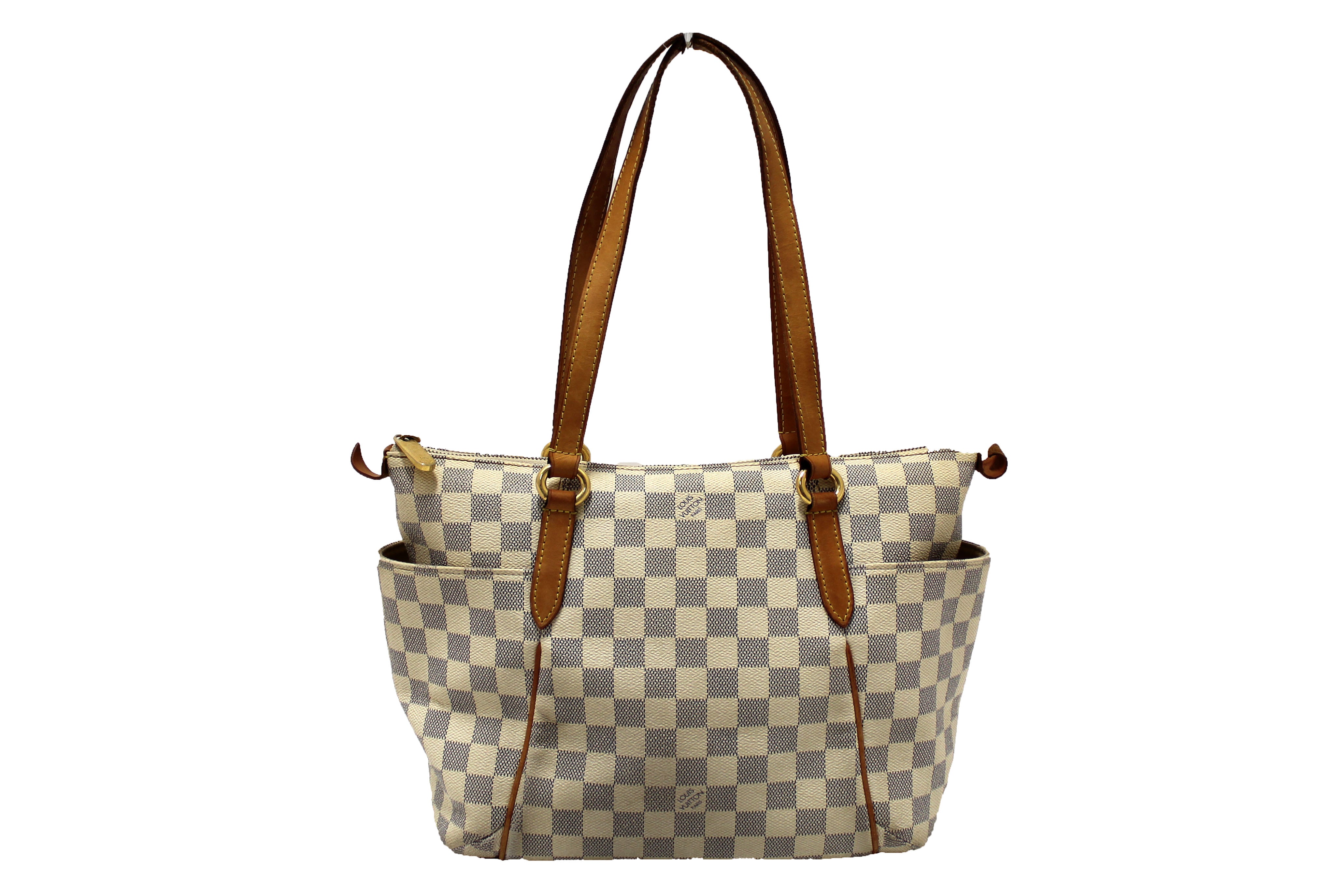 Authentic Louis Vuitton Damier Azur Totally PM Tote Shoulder Bag for Women - Luxury Designer Handbag for Work, Travel & Everyday Use