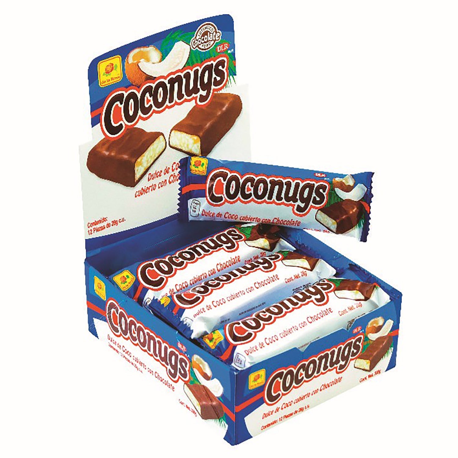 De La Rosa Coco Nugs Mexican Candy - 12 Count Box | Sweet Coconut Treats for Parties, Gifts & Snacking