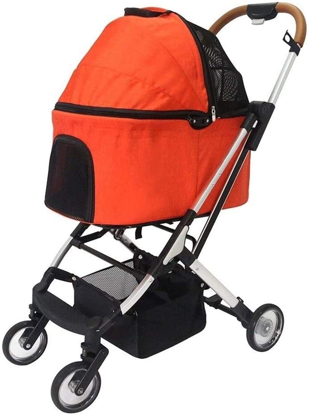 Premium 4-Wheel Pet Stroller for Dogs & Cats - Foldable Travel Carrier, Jogger & Pushchair for Small Pets - Perfect for Outdoor Walks, Shopping & Vet Visits