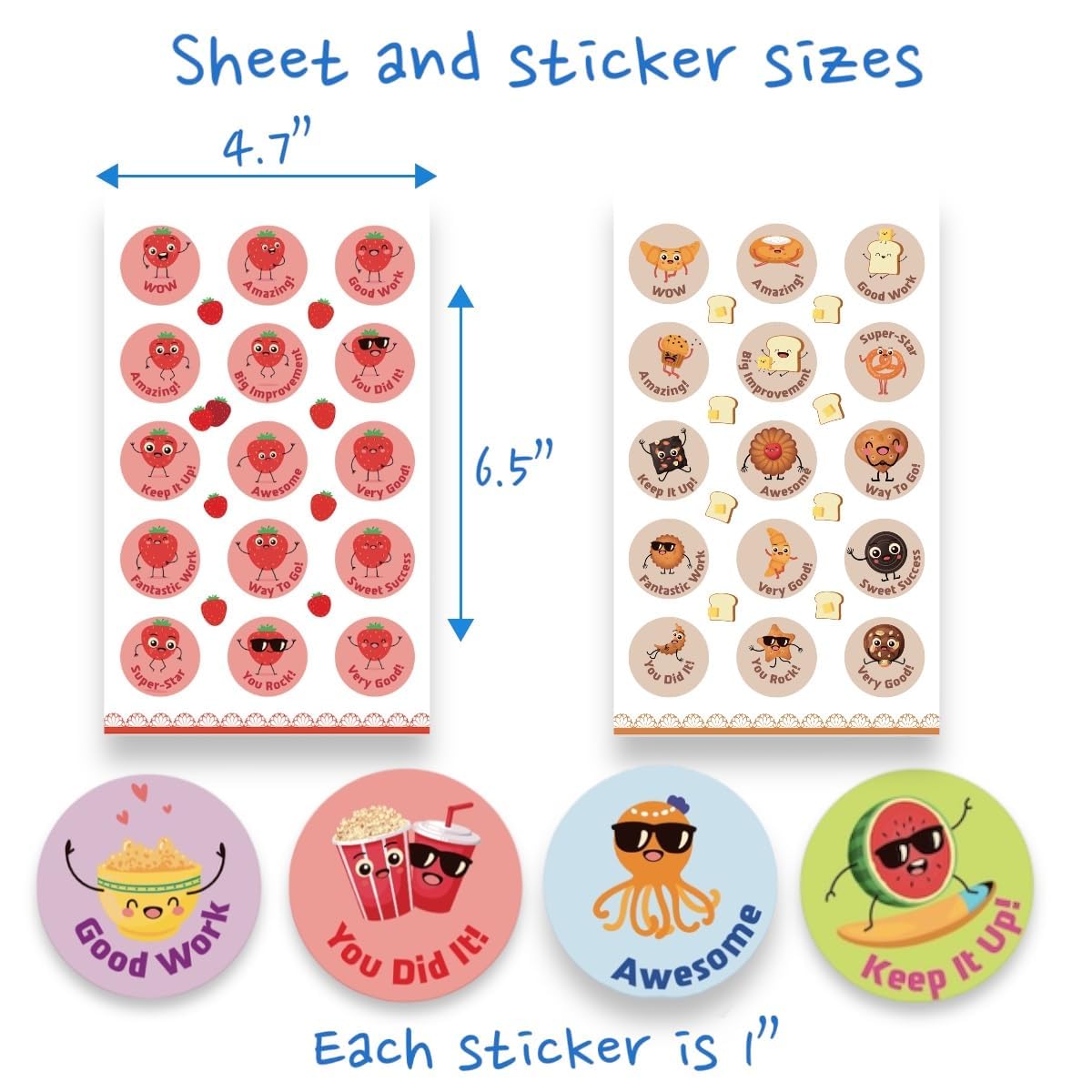 Scratch and Sniff Stickers for Kids - 24 Sheets with 12 Different Scents - Fun Reward & Motivational Stickers for Classroom, Teachers & Students - Perfect for Behavior Charts, Homework Incentives & Party Favors (360 Stickers)