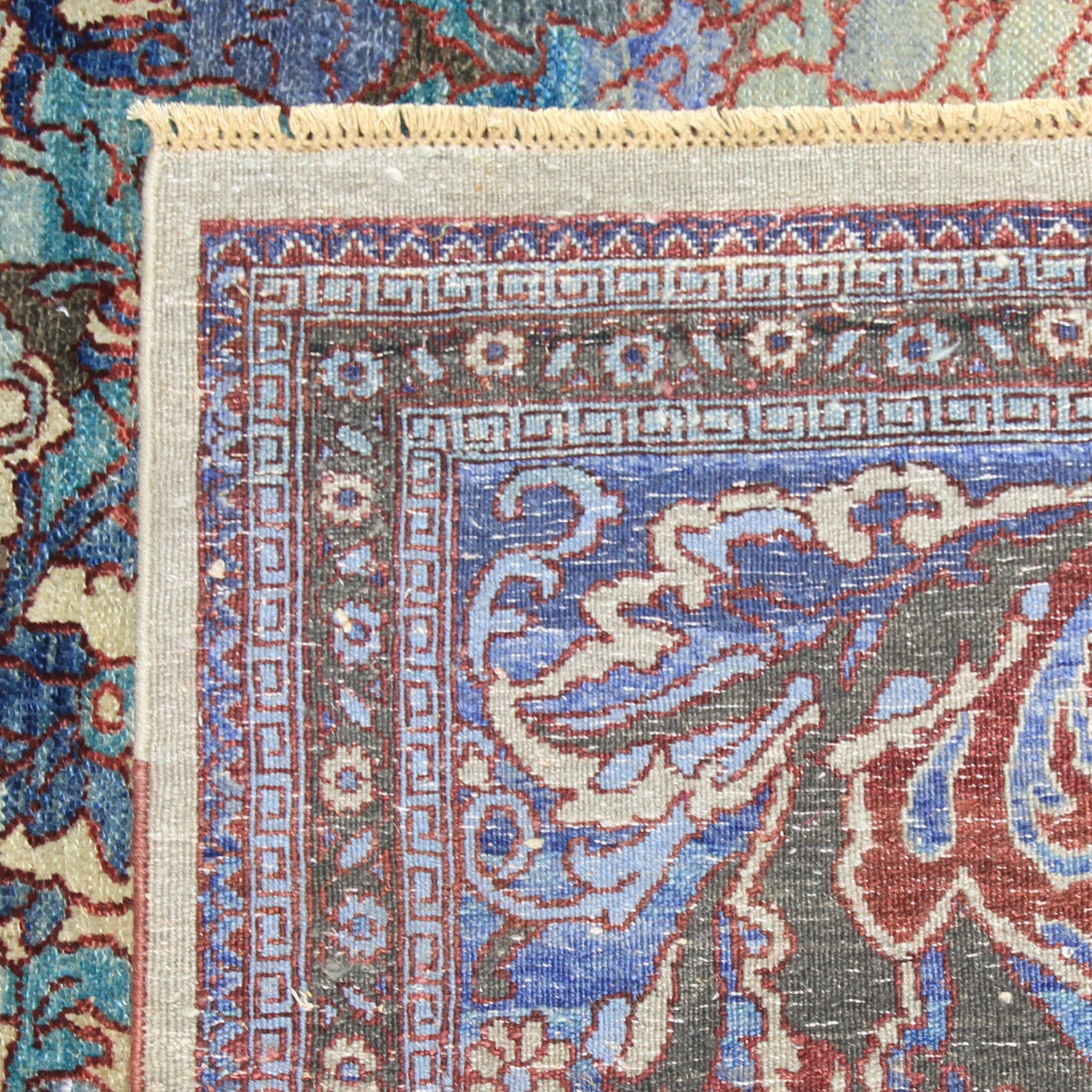 Blue Transitional Wool Rug 8'11 x 12'2 - Soft Handmade Area Rug for Living Room, Bedroom & Office - Premium Home Decor