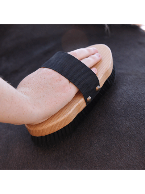 Premium Wooden Body Brush for Dry Brushing & Exfoliation - Natural Bristle Massage Brush for Skin Detox & Lymphatic Drainage - Perfect for Spa, Home Use & Self-Care Routine