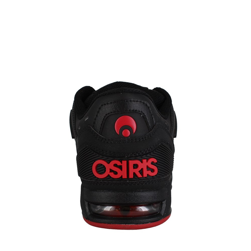 Osiris PERIL Skate Shoes for Men - Black/Red High-Top Sneakers for Skating, Streetwear & Casual Wear