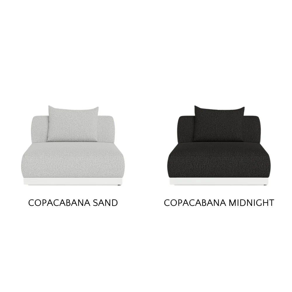 Amalfi Outdoor Armless Single Sectional Sofa - Waterproof Patio Furniture for Poolside, Garden & Backyard Relaxation