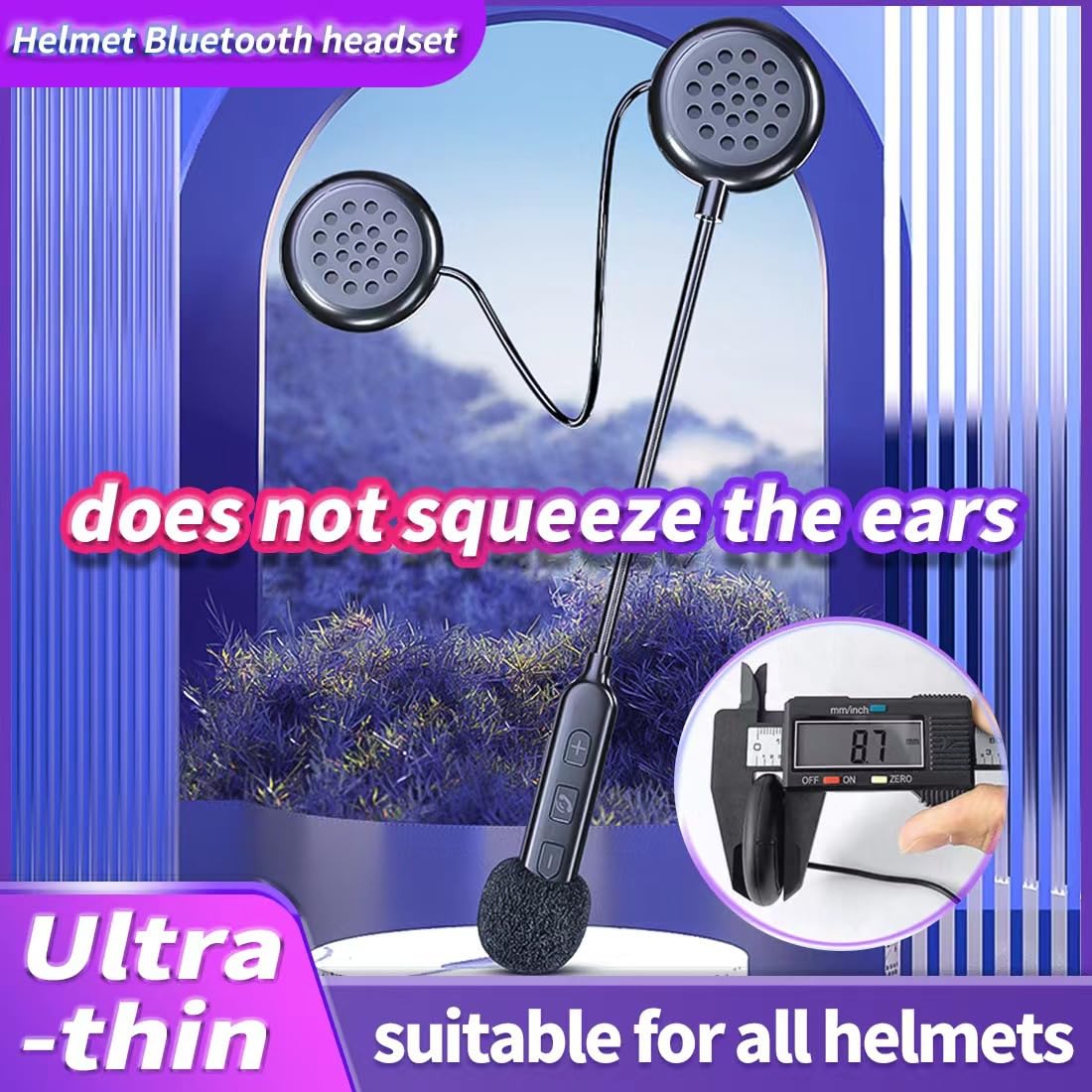 OBEST Motorcycle Bluetooth Headset - Wireless Helmet Intercom for Bike, Ski & Travel | High-Quality Audio, Auto Answer, Dual Phone Connectivity, Noise Cancellation, Stereo Music | Perfect for Riding, Snow Sports & Road Trips