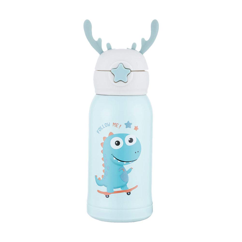 DOITOOL Kids Insulated Water Bottle - 12oz Stainless Steel Cartoon Thermos with Leak-Proof Lid, BPA-Free for School, Travel & Outdoor Activities