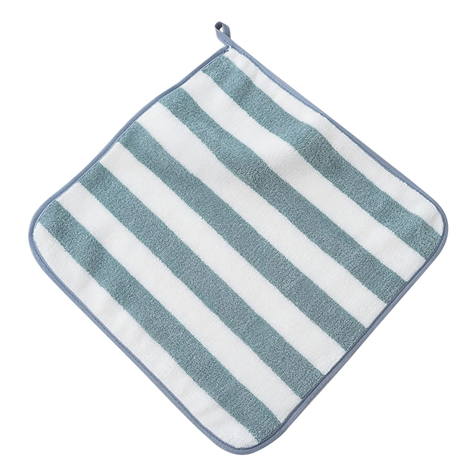 Premium Soft & Absorbent Hand Towels with Hanging Loop - Skin-Friendly Kitchen & Bath Towels for Kids & Adults - Ideal for Kitchen, Bathroom, Living Room & Travel - Aqua Blue Towel Set (6-Pack)
