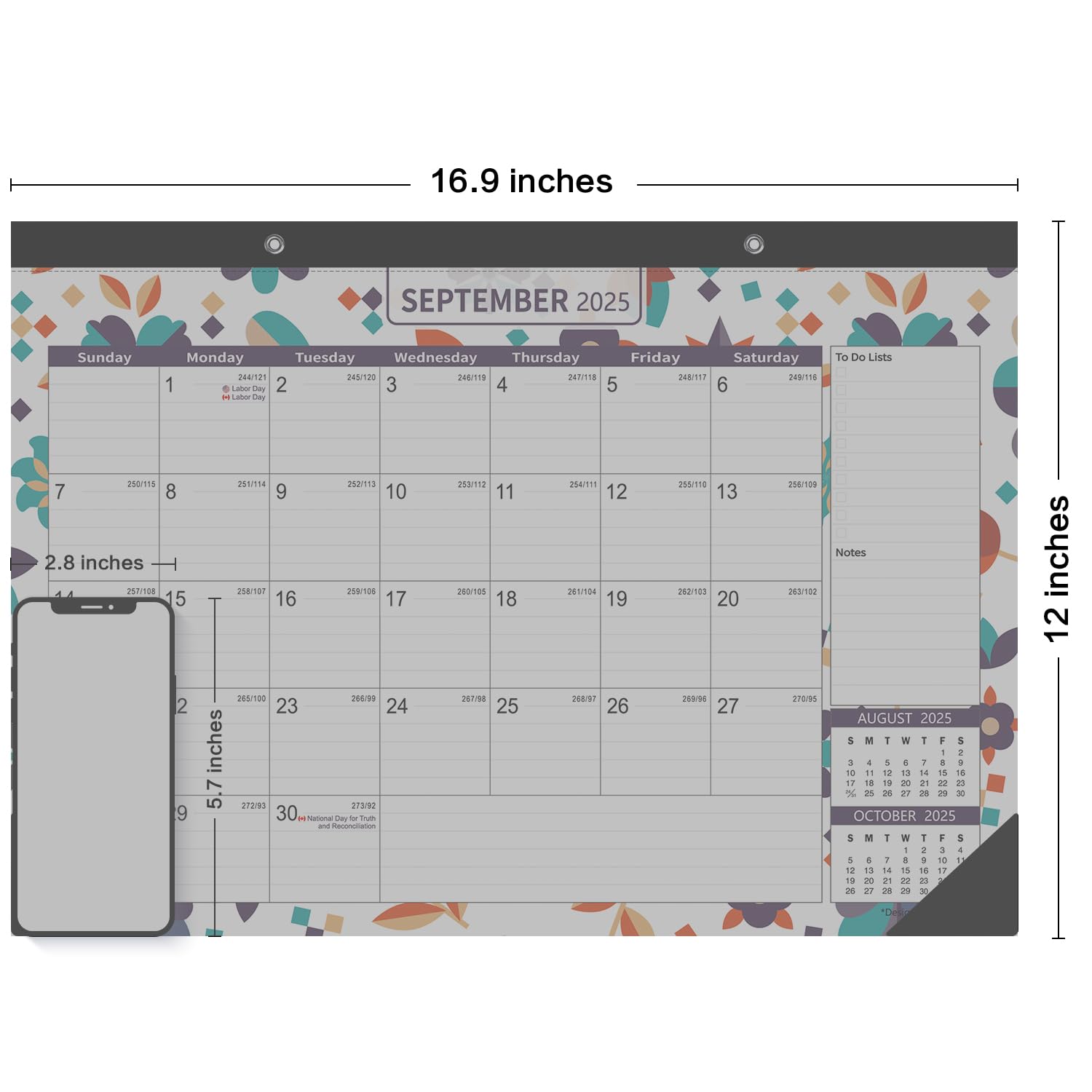 MOKANI 2025-2026 18-Month Large Wall Calendar with Plastic Cover - Jan 2025 to Jun 2026 - 17