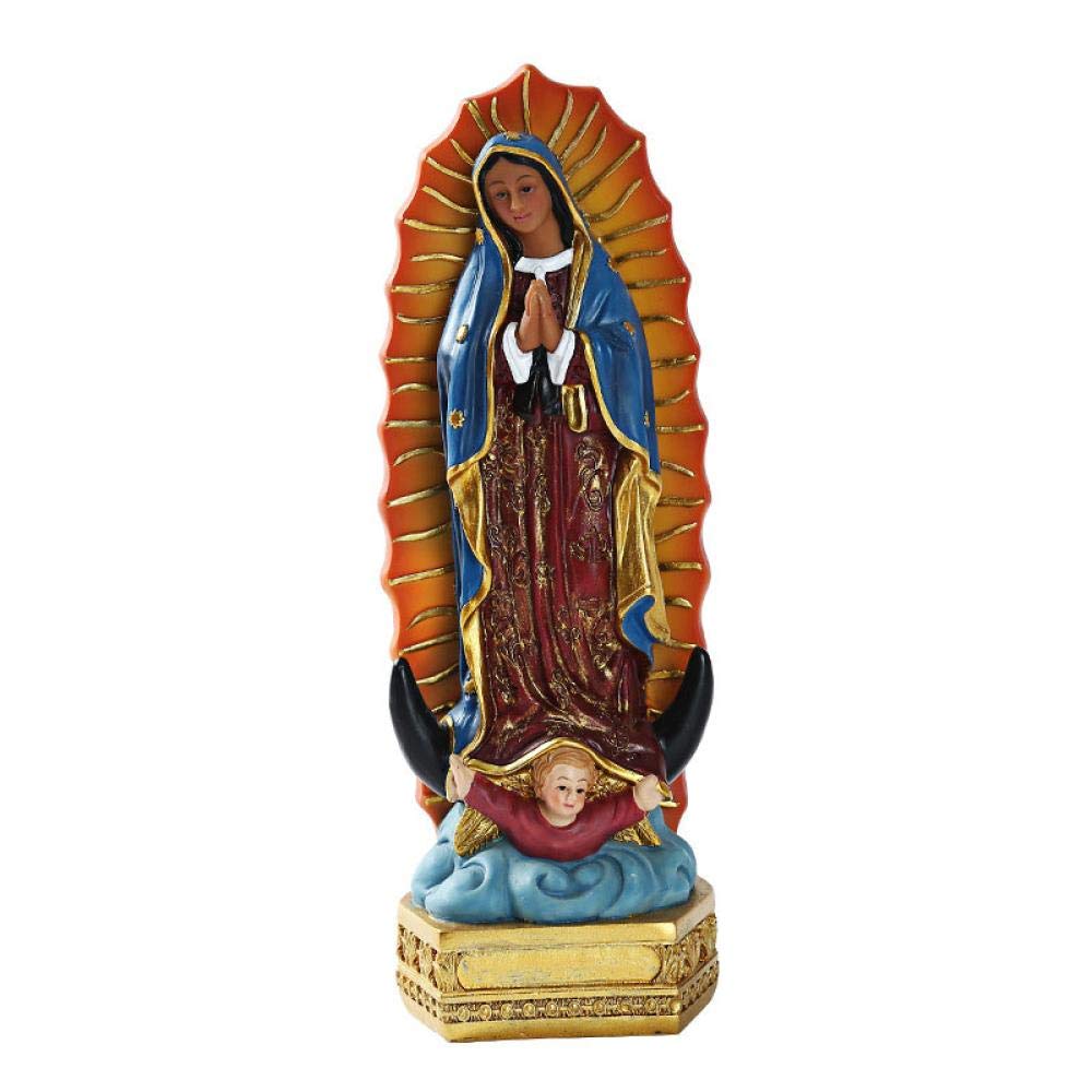 ZSQZJJ Virgin Mary Christian Statue - Religious Home Decor Figurine for Desktop Display, Wedding Gift & Housewarming Present | Perfect for Prayer Altars, Church Decor & Catholic Home Blessings