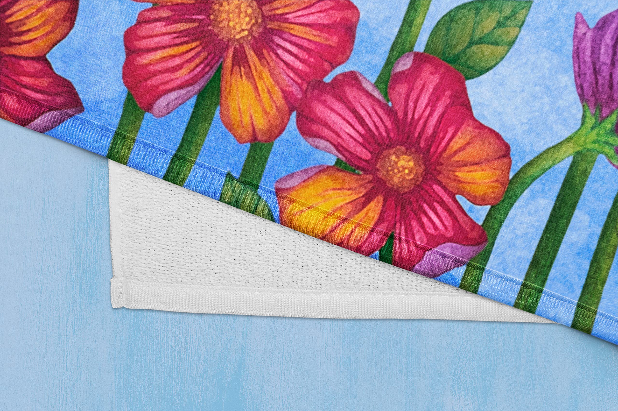 Floral Print Cotton Terry Hand Towel - 15
