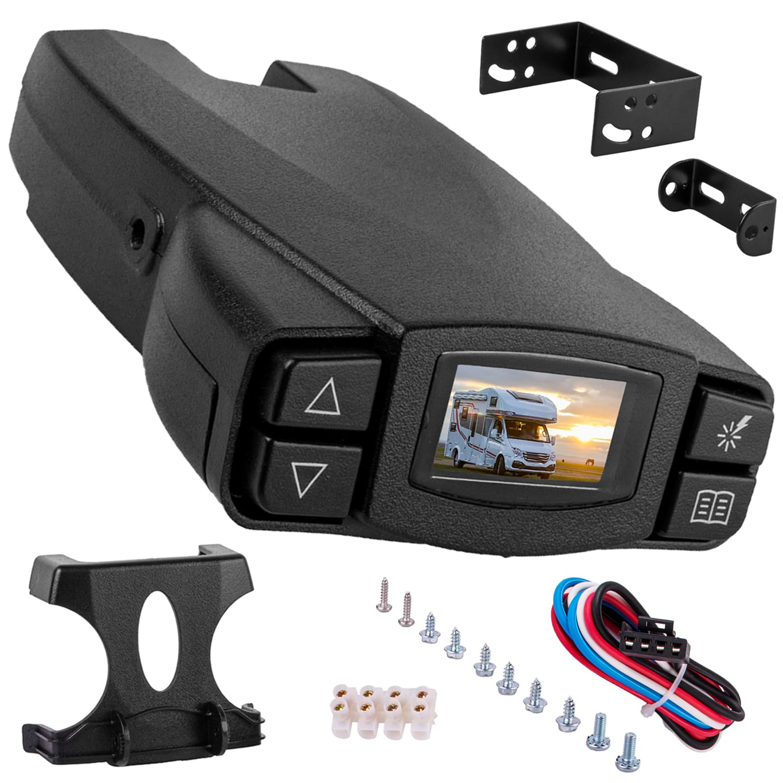 Universal Trailer Brake Controller Kit 90195 - Proportional Electric Brake Controller for Tacoma, Ram, Silverado, F150 Trucks | Wireless RV & Towing Brake System | Replacement for Tekonsha P3 | Perfect for Safe Towing, Camping & Heavy-Duty Hauling