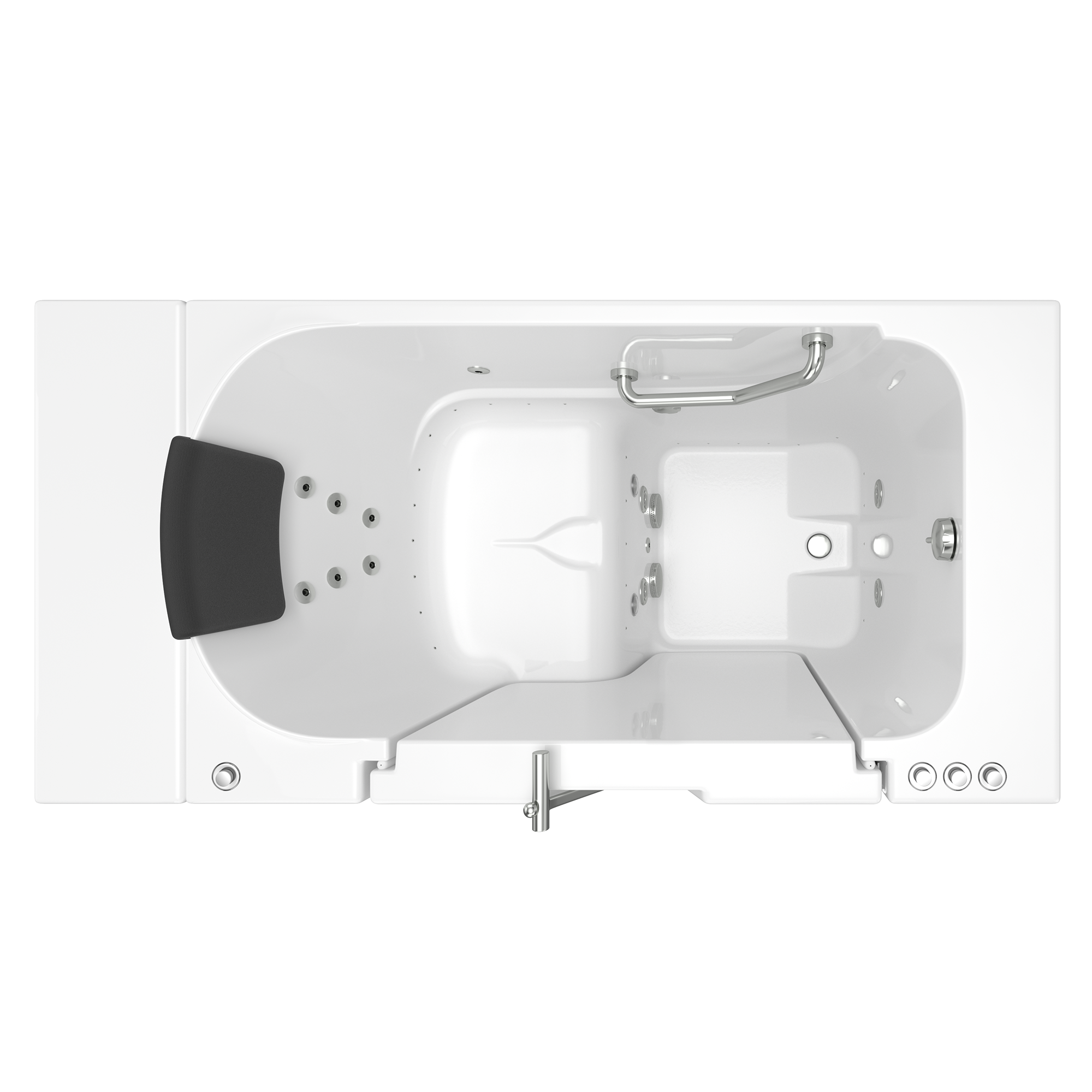 Premium 30 x 52 Inch Gelcoat Walk-In Bathtub with Air Spa & Whirlpool System - Right Hand Drain - Ideal for Elderly & Mobility Impaired Users for Safe, Therapeutic Bathing