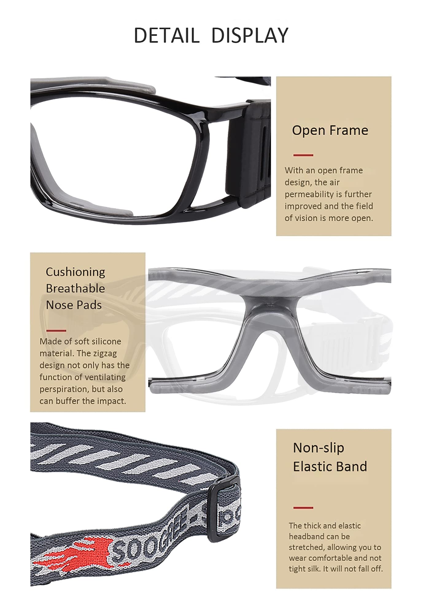 Basketball Dribbling Glasses - Sports Protective Eyewear Goggles for Men & Women - Shatterproof Impact Resistant for Training, Games & Outdoor Activities