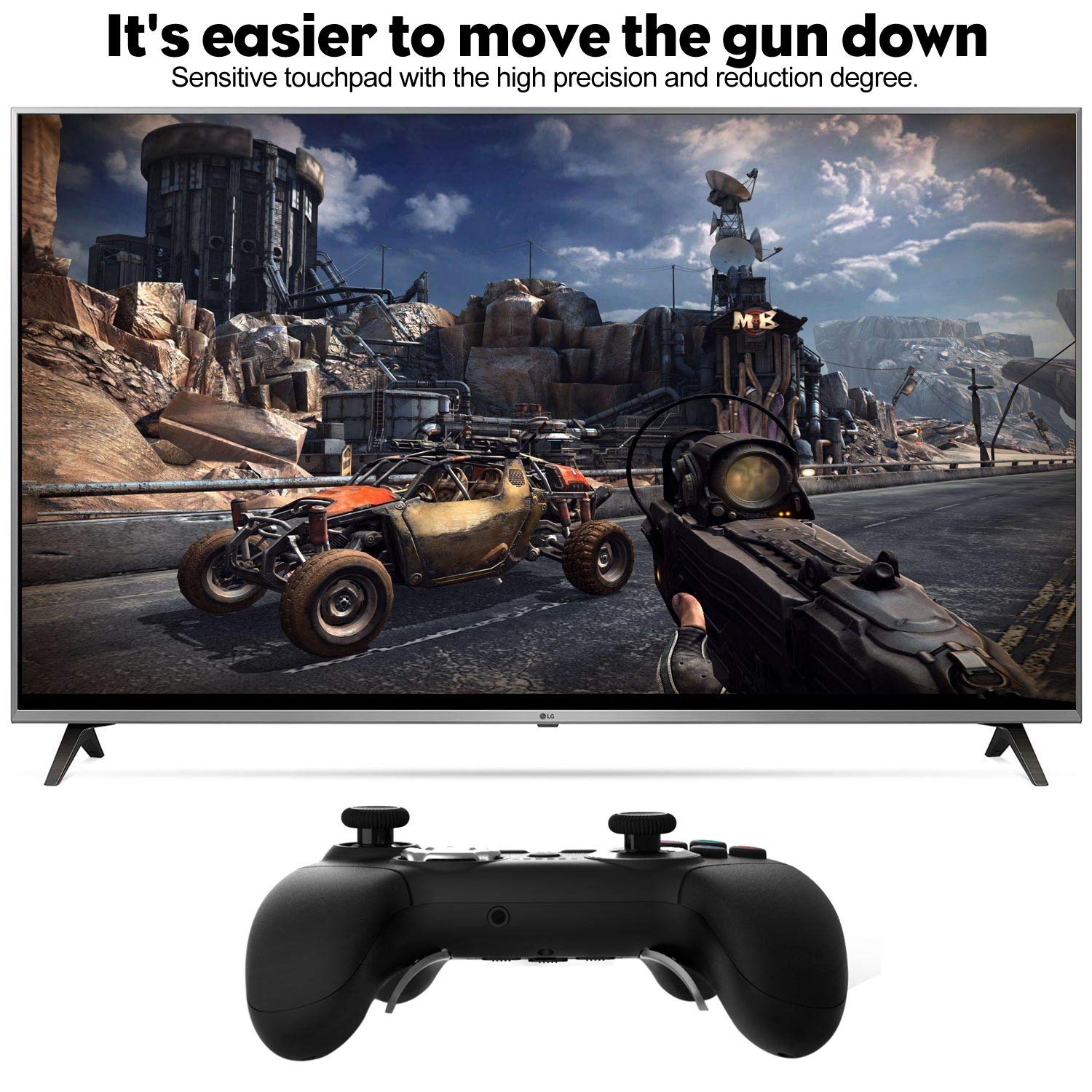 Mayfan Elite Wireless PS4 Controller with 4 Programmable Back Paddles | Enhanced Gaming Performance for FPS, Racing & Competitive Play