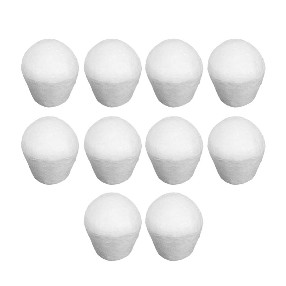 VALICLUD 12pcs White Polystyrene Foam Balls 7.5cm - DIY Craft Supplies for Christmas Decor, Home School Projects, Fondant Cupcake Models, Fake Cake Dummies, and Party Decorations