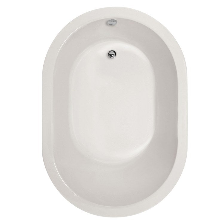 Premium White Oval Acrylic Air Tub with 6 Jets - Malia Drop-In Designer Collection (60