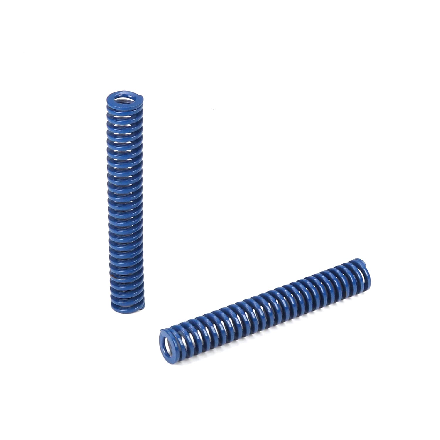 MroMax 3D Printer Die Springs - 10mm OD 65mm Long Spring Steel Compression Springs for 3D Printer Bed Leveling (Blue, 2Pcs) | Perfect for 3D Printing, Stamping, and Light Load Mould Applications