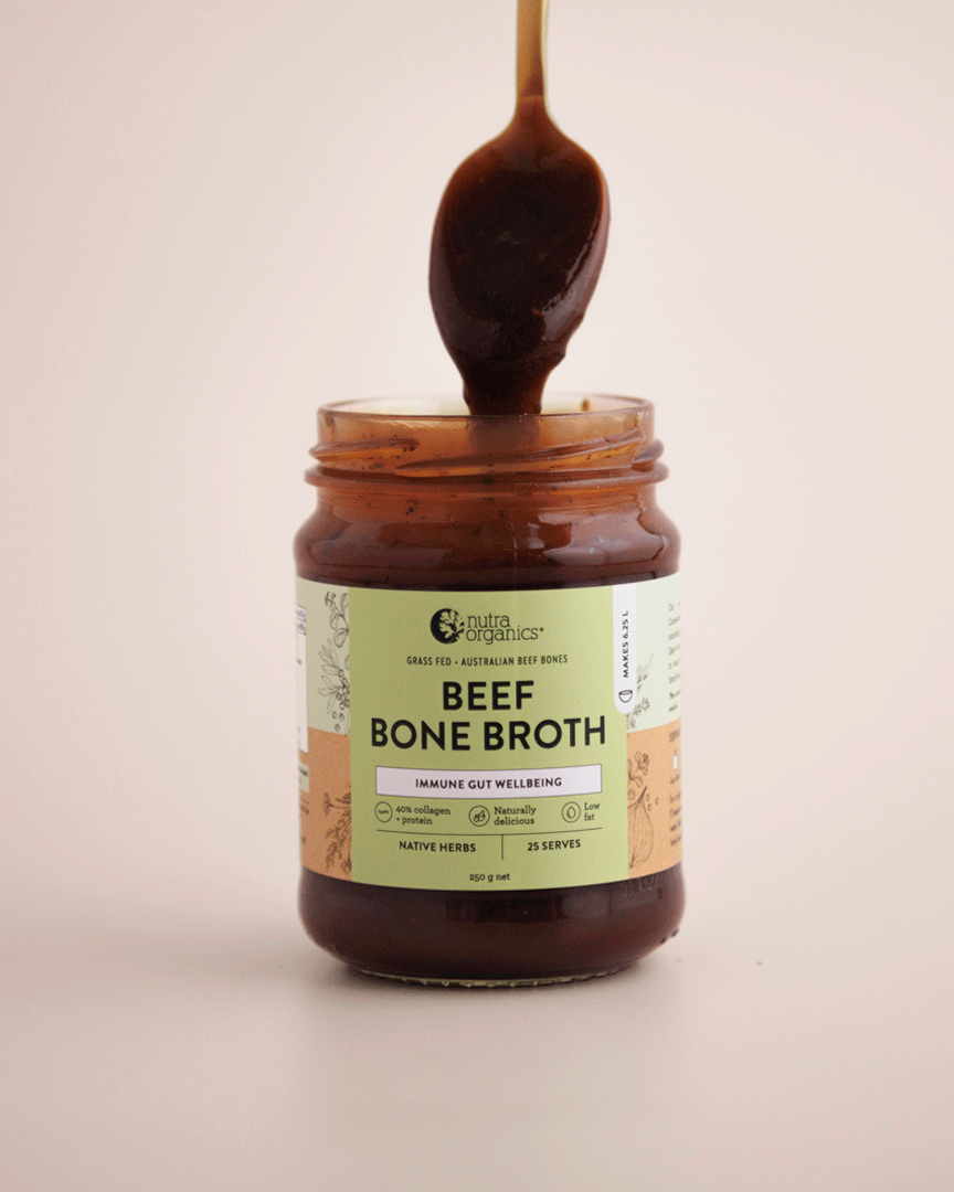 Organic Beef Bone Broth Concentrate with Native Herbs - Keto, Paleo & Gut Health Support - Perfect for Soups, Stews & Wellness Shots