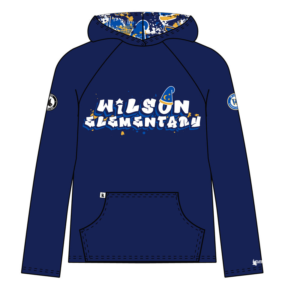 Wilson Elementary Navy Hoodie for Youth & Adults - Comfortable Pullover Sweatshirt for School, Casual Wear & Outdoor Activities