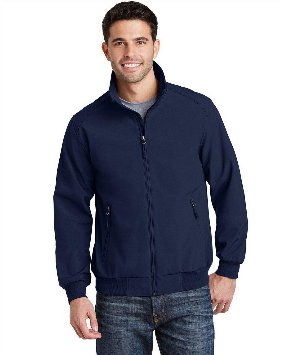 Port Authority Men's Soft Shell Bomber Jacket - Lightweight Water-Resistant Windbreaker for Outdoor Activities, Work & Casual Wear
