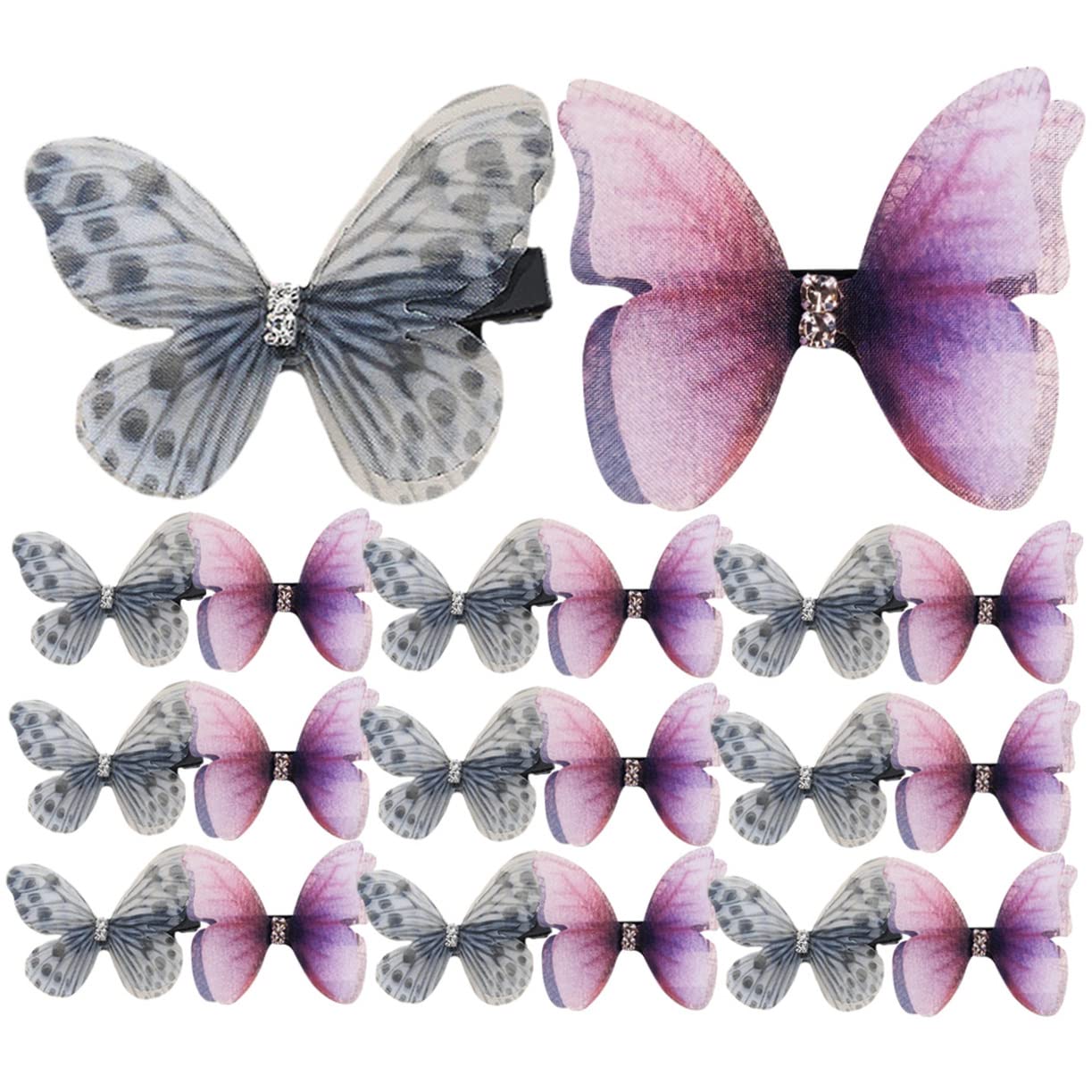 Minkissy 20pcs Cute Hair Clips for Women - Wedding Hair Accessories, Barrettes, Alligator Clips & 3D Butterfly Hair Pins - Perfect for Bridal, Prom, Party & Everyday Styling