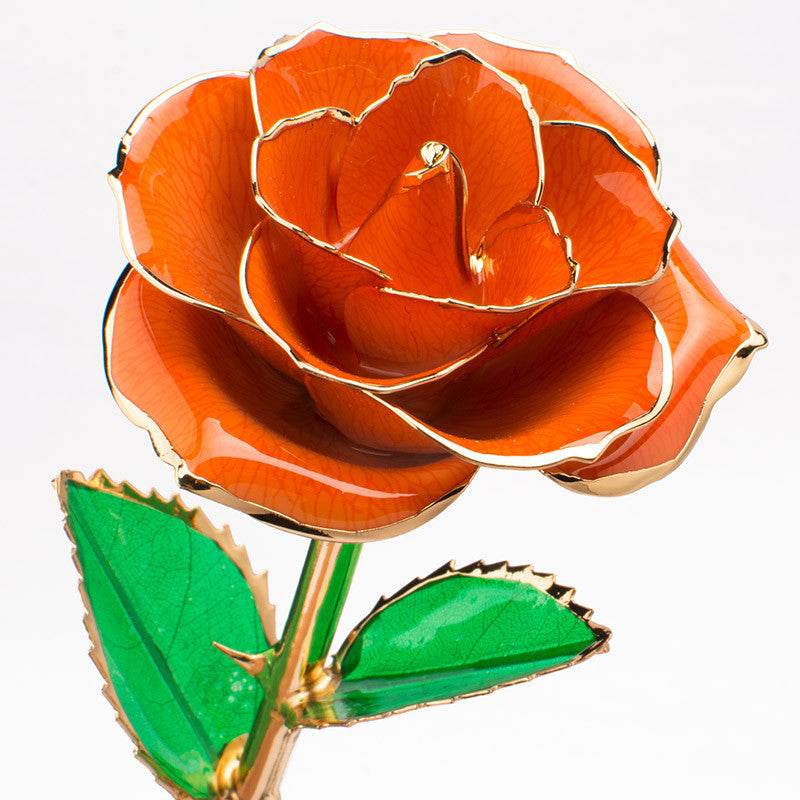 24K Gold Plated Rose - Handmade Real Touch Artificial Flower for Wedding, Anniversary, Valentine's Day Gift & Home Decor