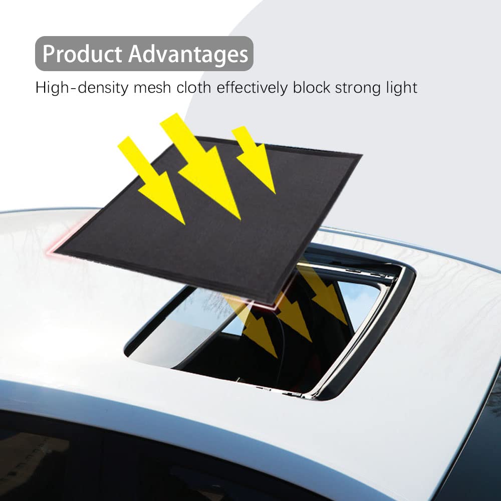 ASUBHA Magnetic Car Sunroof Sun Shade - Breathable Mesh Roof Cover for Overnight Camping | Quick Install UV Protection for Moonroof & Side Windows | Perfect Car Camping Accessories for Road Trips & Outdoor Adventures