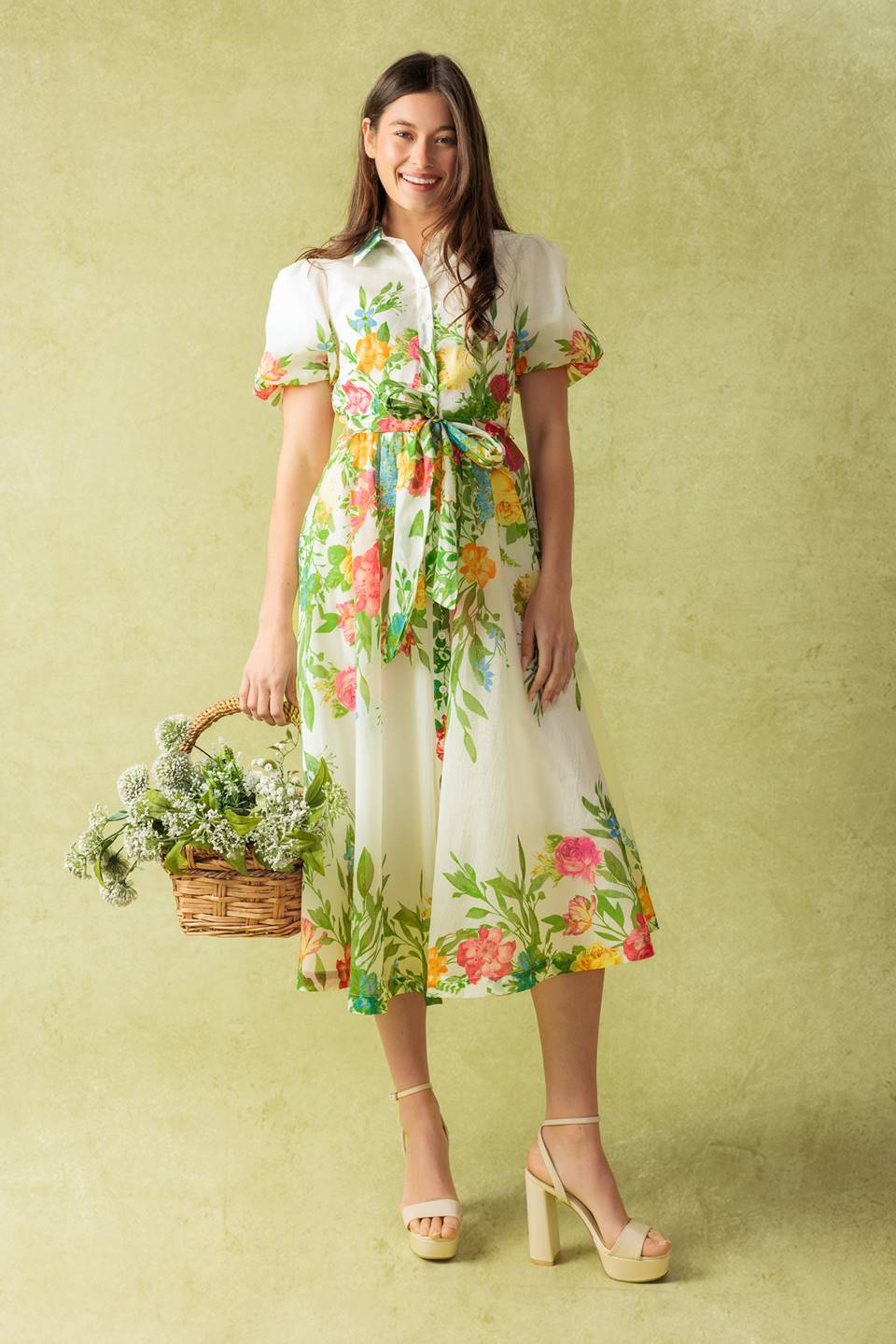 MUCH TO DO Floral Print Midi Dress - Elegant Summer Dress for Women, Perfect for Parties, Weddings & Casual Outings