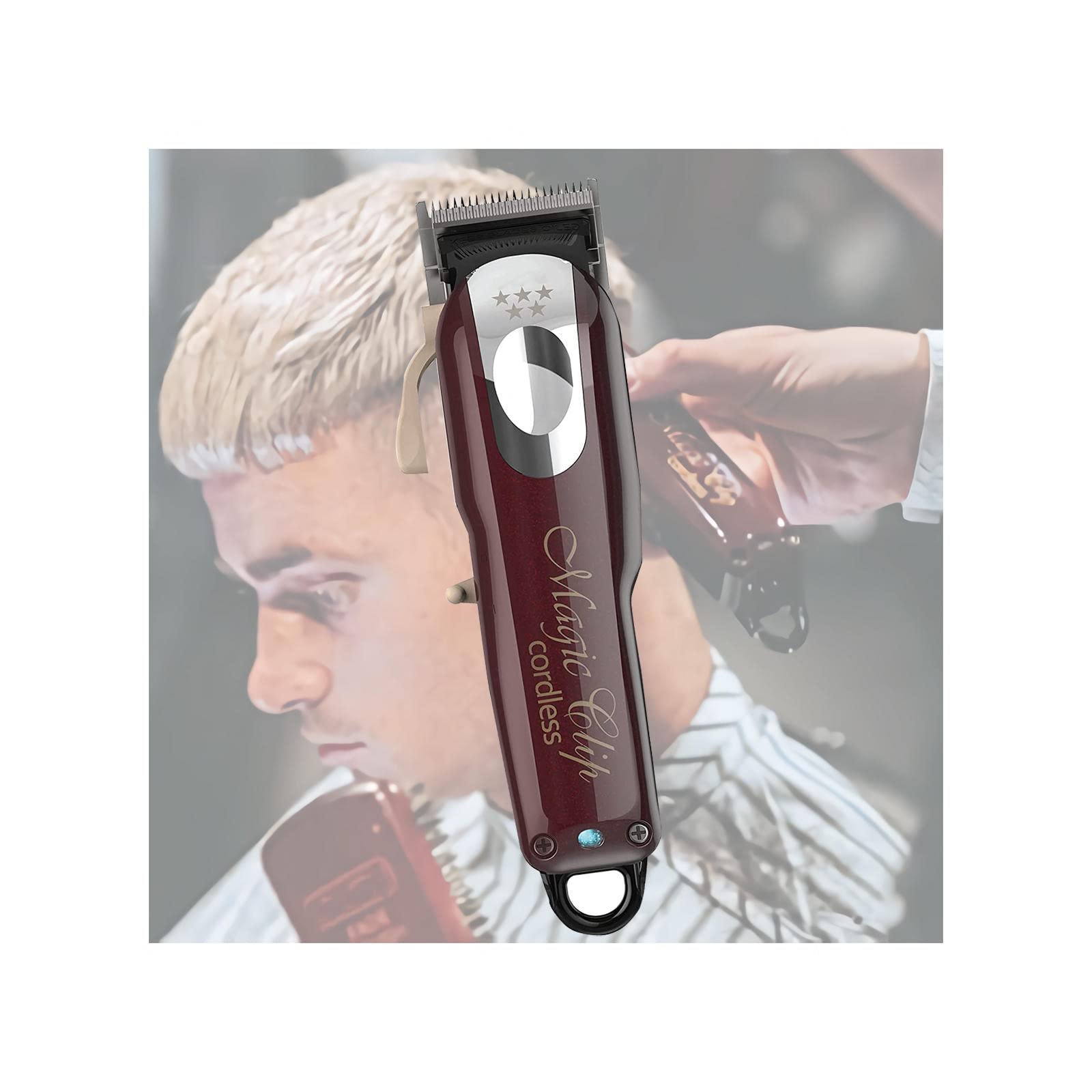 Professional Hair Clippers for Men - Stagger Tooth Top Blade, 100+ Minute Run Time, Cordless Hair Cutting Kit - Perfect for Travel, Vacation, Business Trip & Home Grooming