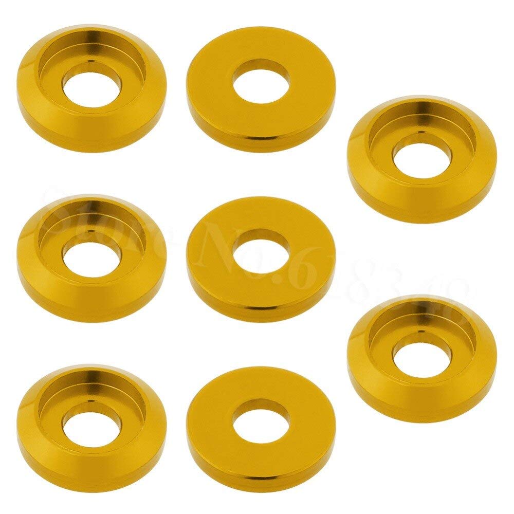8pcs Anodized Aluminum M3 Screws for RC Cars & Drones - Orange
