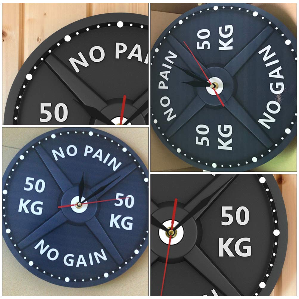 VOSAREA Silent Gym Wall Clock with Timer - No Ticking Noise, Motivational 