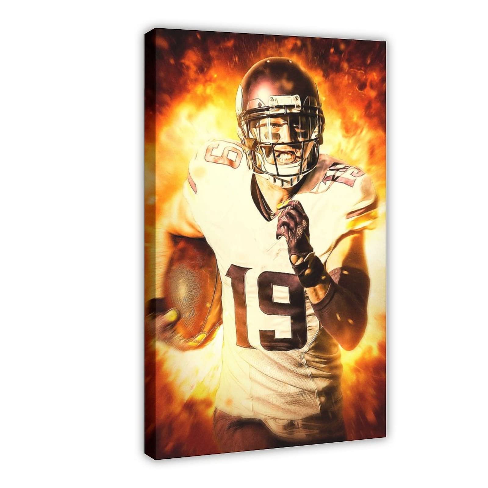 Adam Thielen Canvas Poster - 24x36 Inch (60x90cm) Football Sports Wall Art for Bedroom, Office, Man Cave Decor - Perfect Gift for NFL Fans & Home Decoration