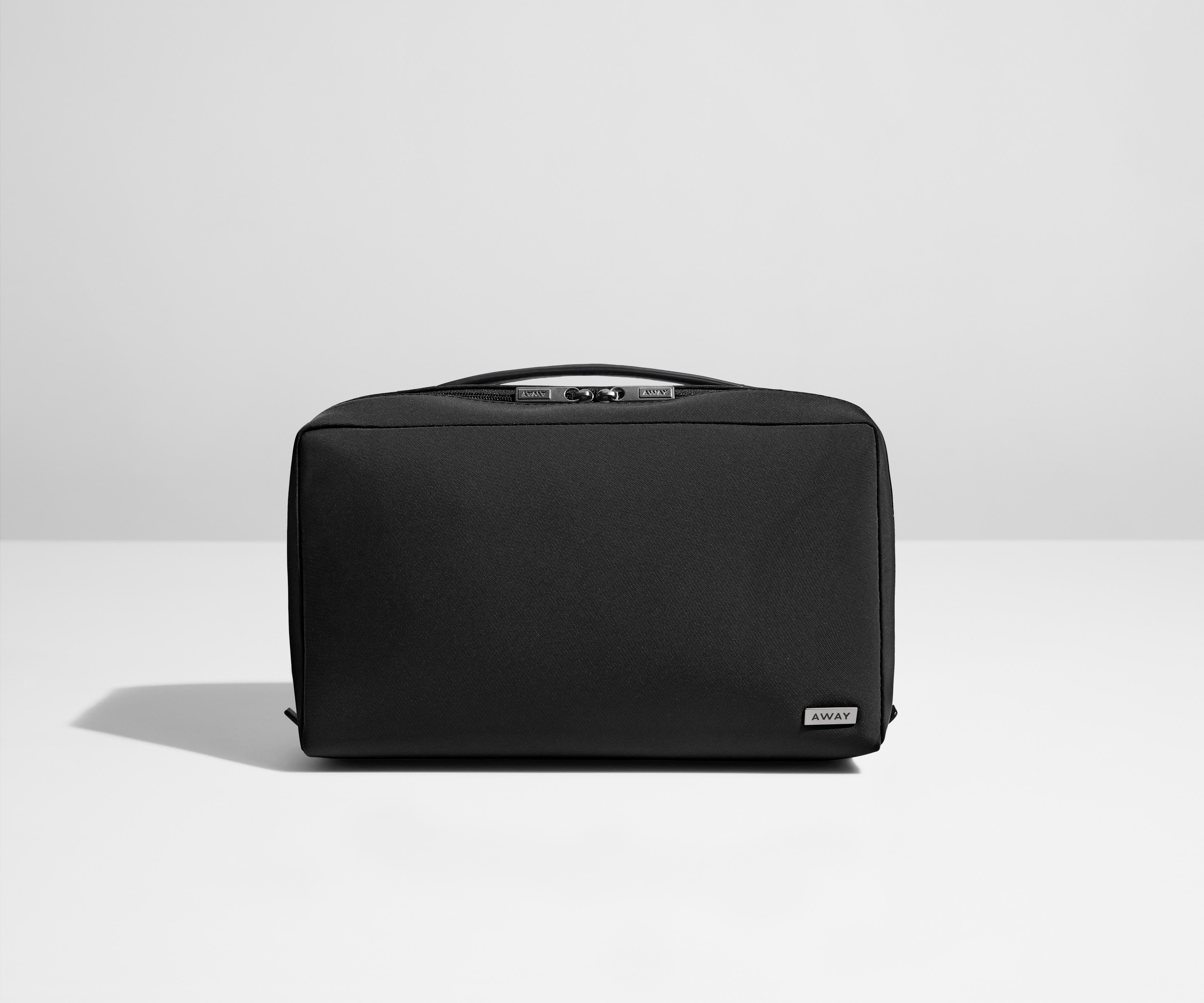 Premium Large Toiletry Bag for Travel - Waterproof Jet Black Cosmetic Organizer with Hanging Hook | Perfect for Vacation, Gym & Business Trips