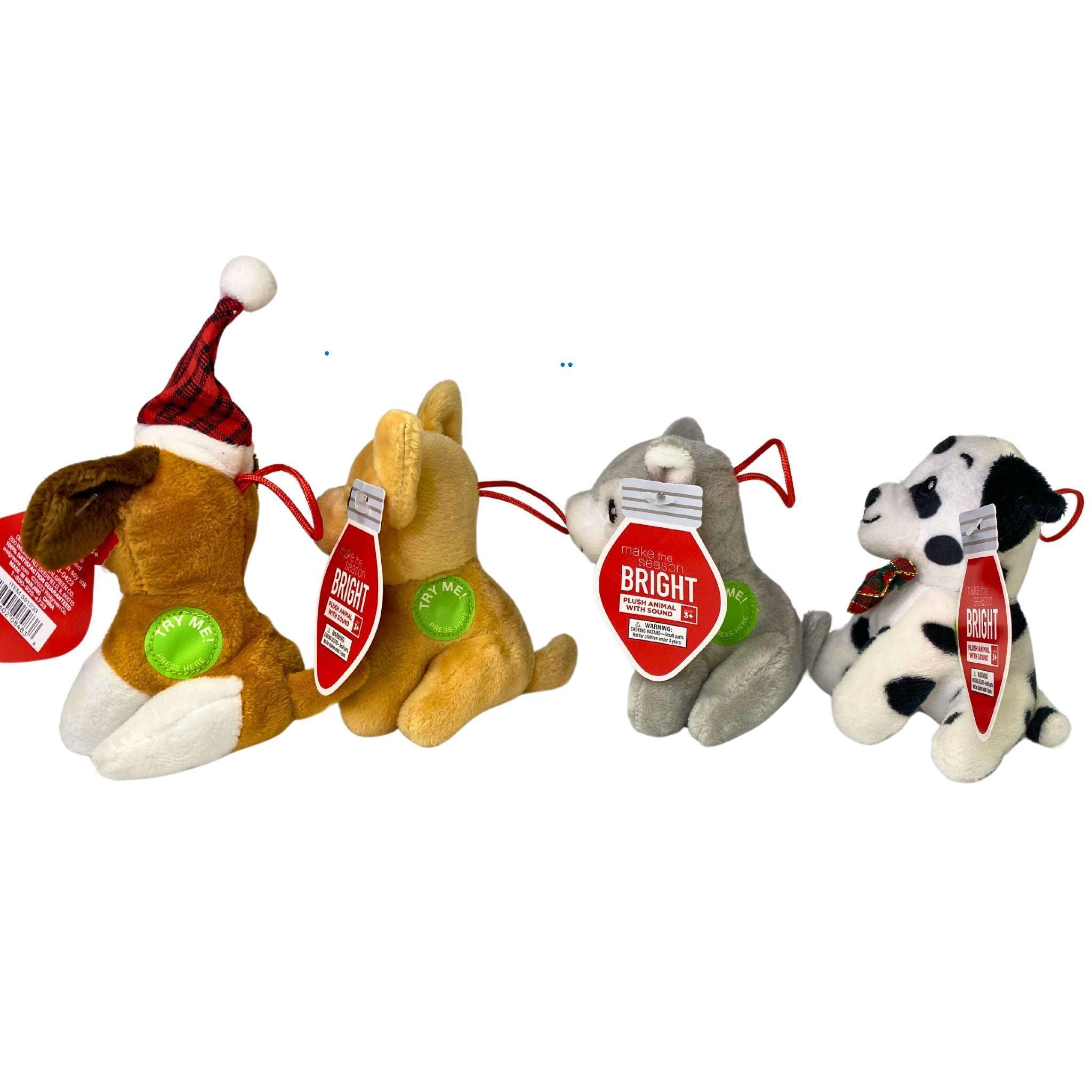 Soft Plush Animal Toys with Sound for Kids Ages 3+ - Assorted Puppy Stuffed Animals (60-Piece Set) - Perfect for Christmas Gifts, Birthday Presents & Nursery Decor