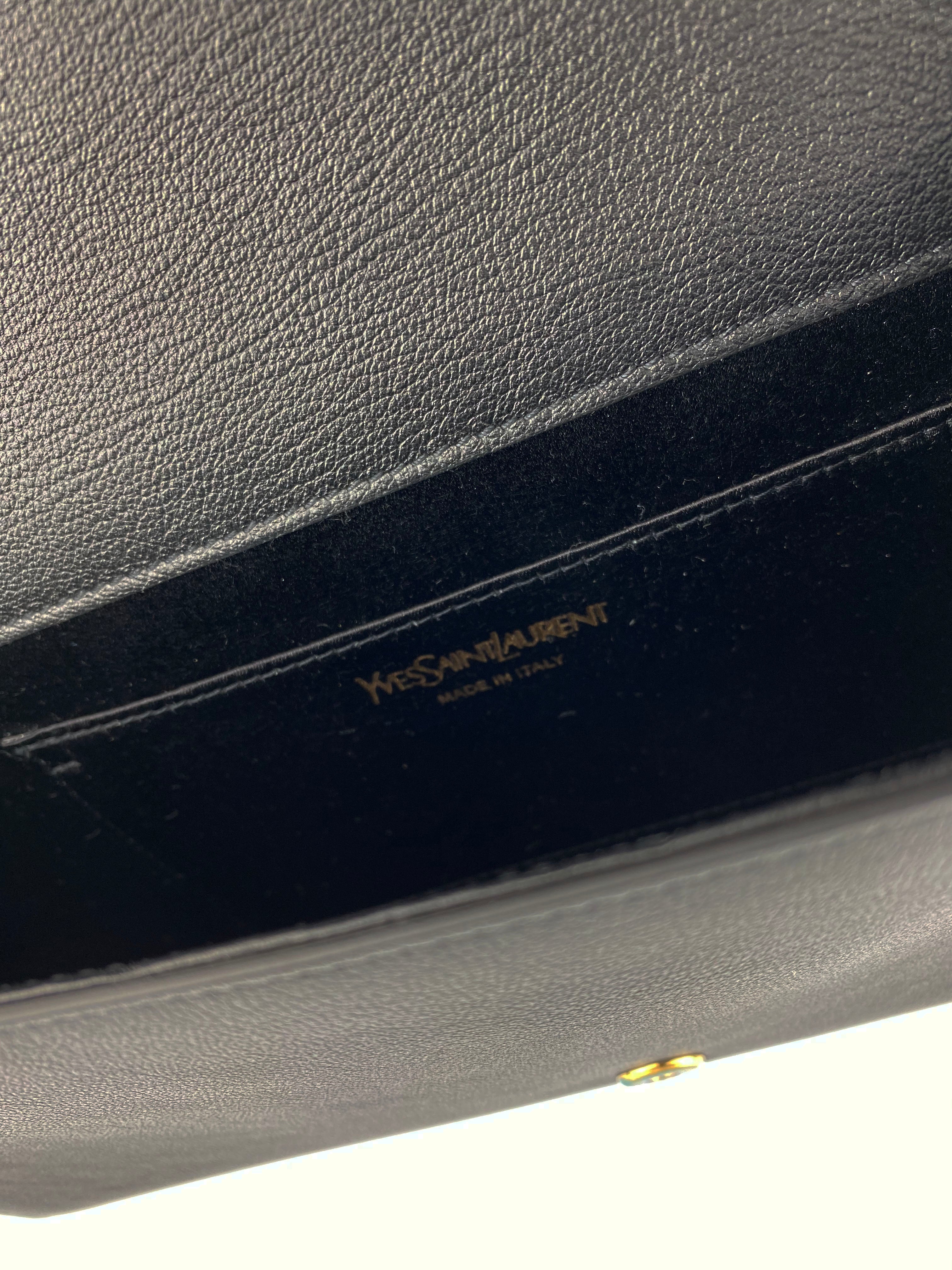 Saint Laurent Black Belle du Jour Clutch Bag - Luxury Designer Evening Clutch for Women | Perfect for Parties, Weddings & Special Occasions