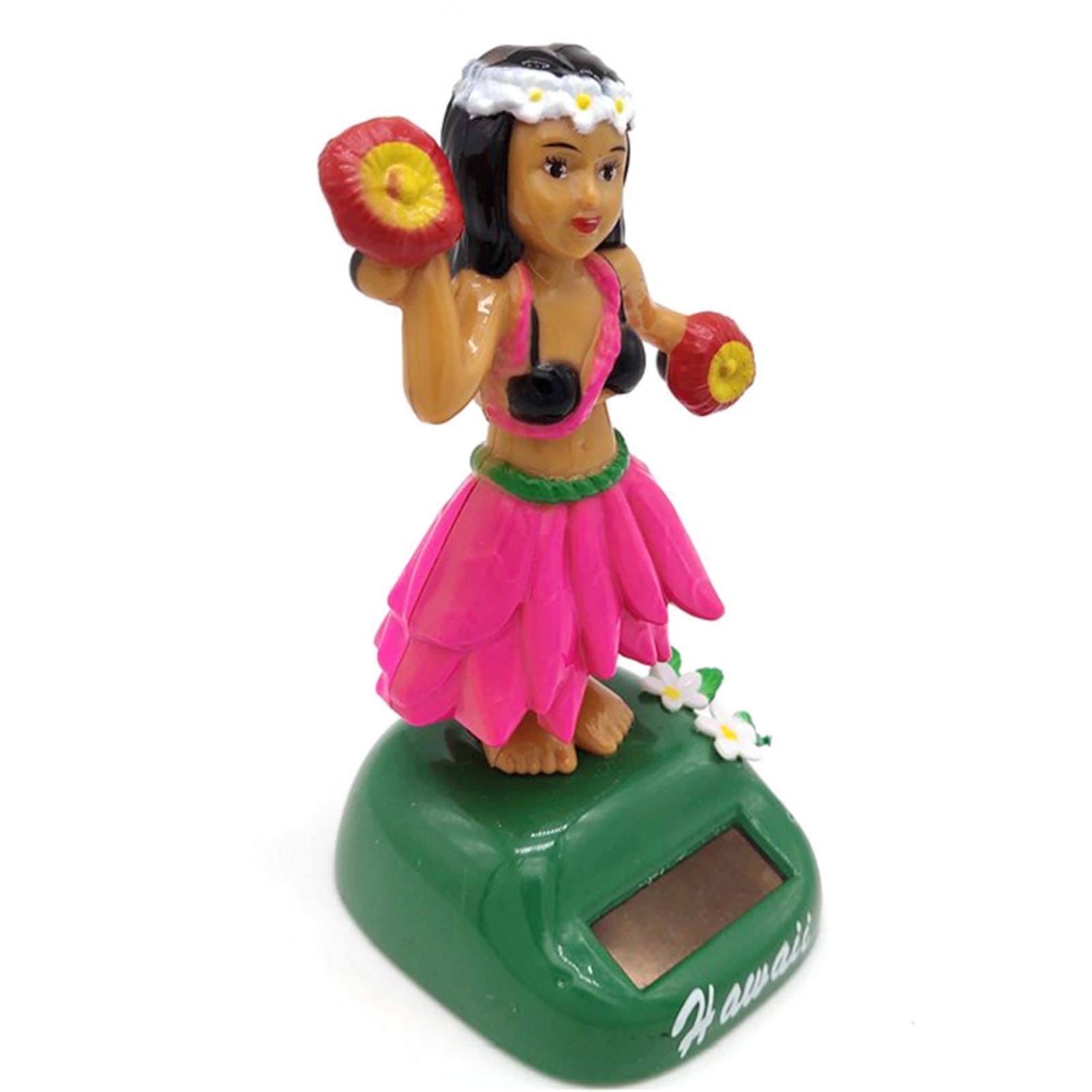 Solar Powered Dancing Hawaiian Girl Figurine - Fun Shaking Doll for Car Dashboard & Home Decor - Solar Swing Toy for Windowsill, Office Desk, Party & Gift Giving
