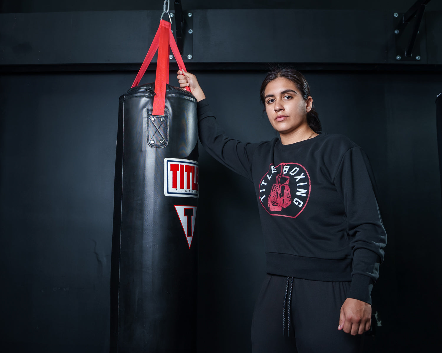 TITLE Boxing Women's Signal Crewneck Sweatshirt - Comfortable Workout Hoodie for Boxing & Gym Training - Perfect for Fitness, Running & Casual Wear