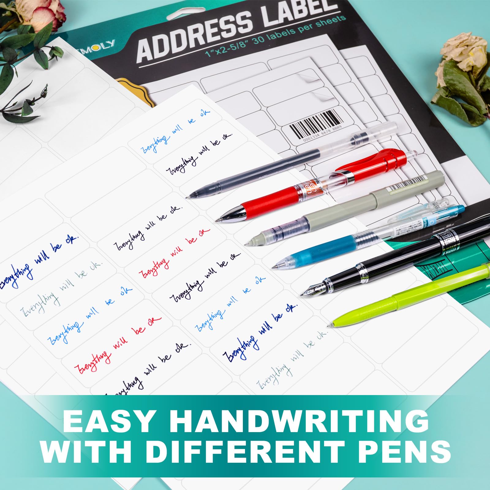 1''x2-5/8'' White Printable Address Labels - 250 Sheets (7500 Labels) for Laser/Inkjet Printers - Matte Sticker Paper for Mailing, Shipping & Organizing - Perfect for Home Office, Business & Bulk Mailing Needs