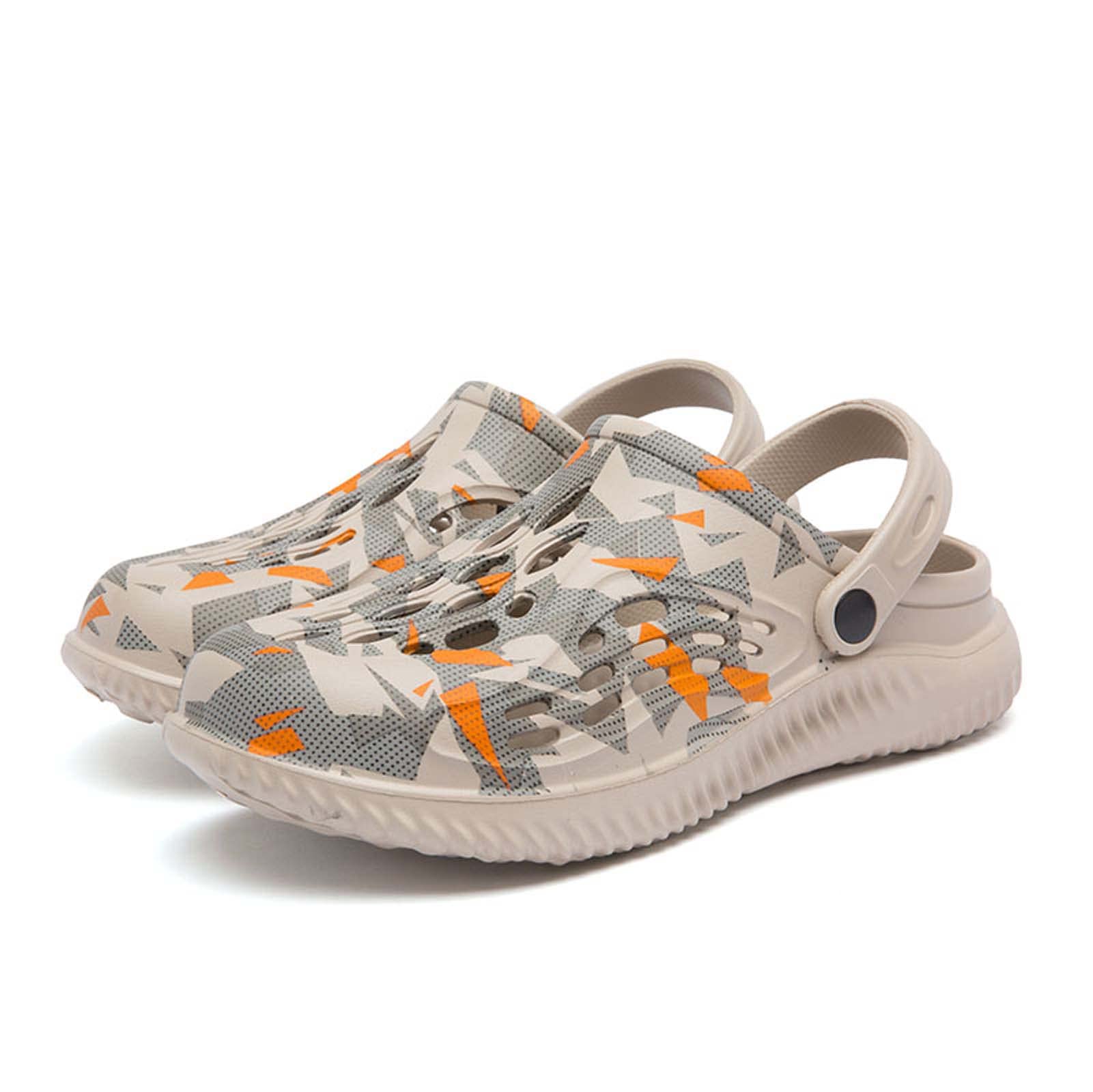 Men's Camouflage Garden Clogs - Lightweight Water Sandals with Slip-Resistant Rubber Sole for Outdoor Activities, Fishing, Hiking & Beach Wear