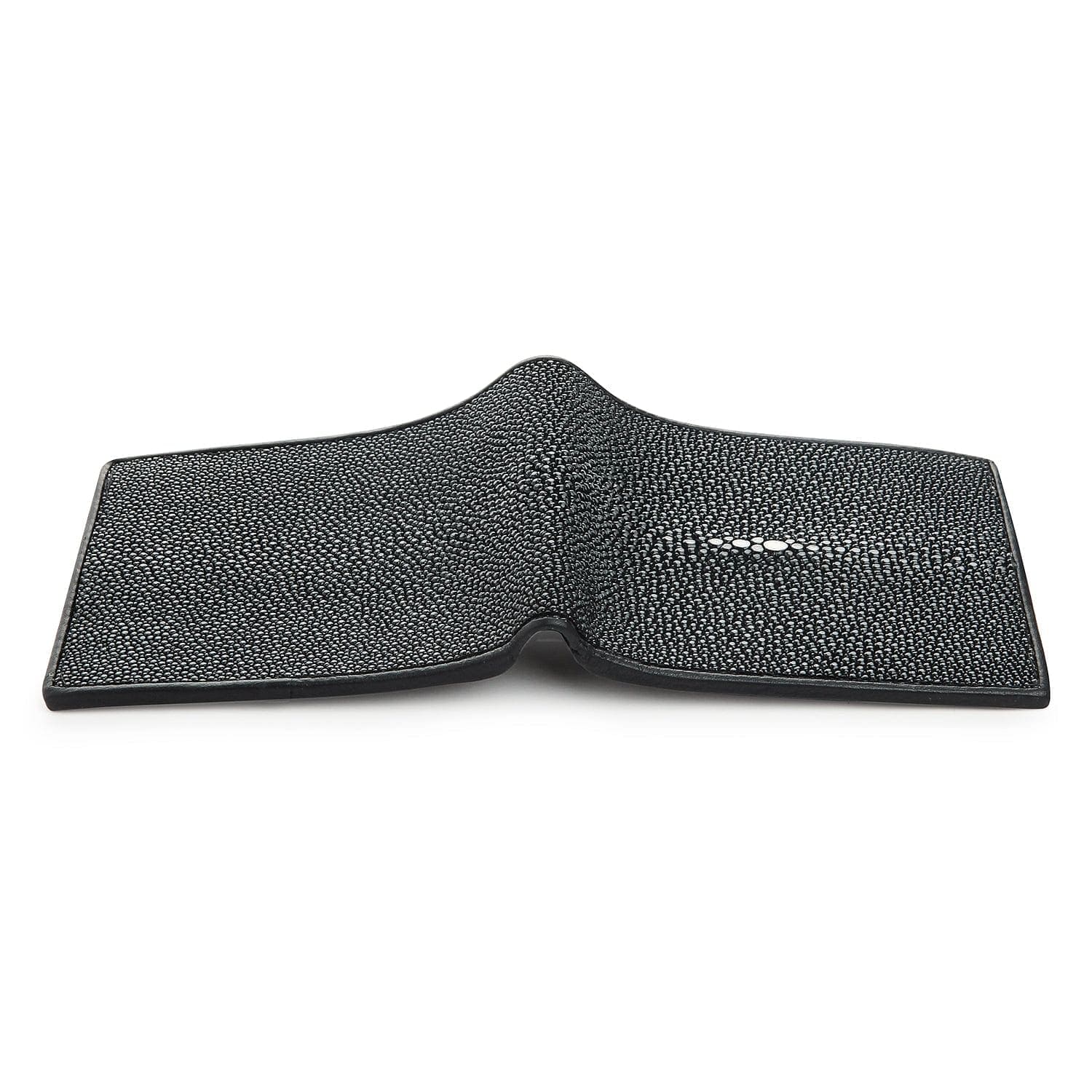 Premium Black Stingray Leather Wallet for Men - Slim RFID Blocking Bifold Wallet with Money Clip - Perfect for Business, Travel & Everyday Carry