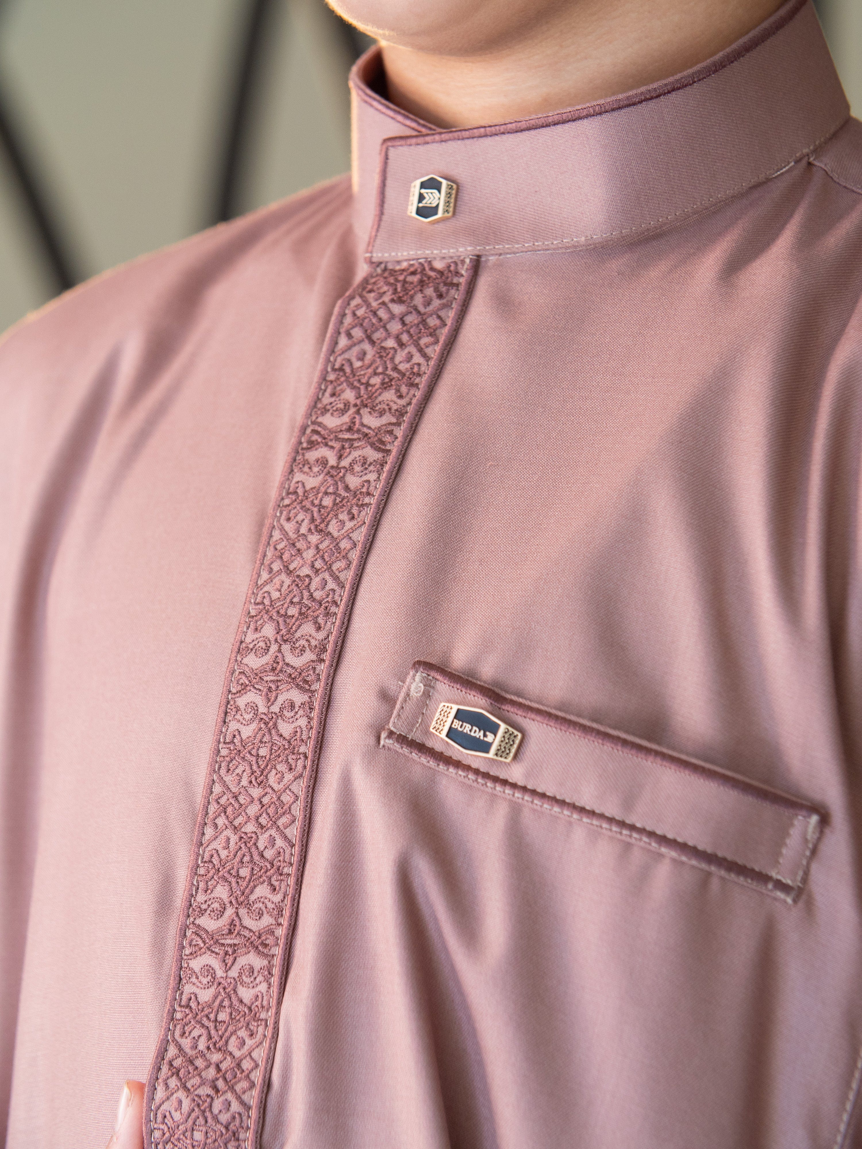 Premium Kids Thobe 111D - Soft Peach Islamic Dress for Boys & Girls - Perfect for Eid, Ramadan, and Special Occasions