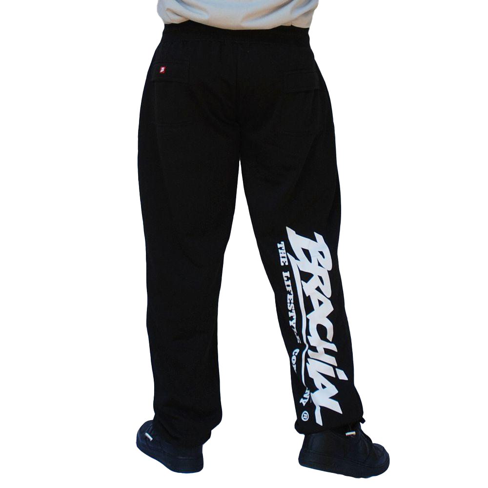 Brachial Lightweight Tracksuit Pants for Men - Comfortable Black Jogger Sweatpants for Gym, Running & Casual Wear