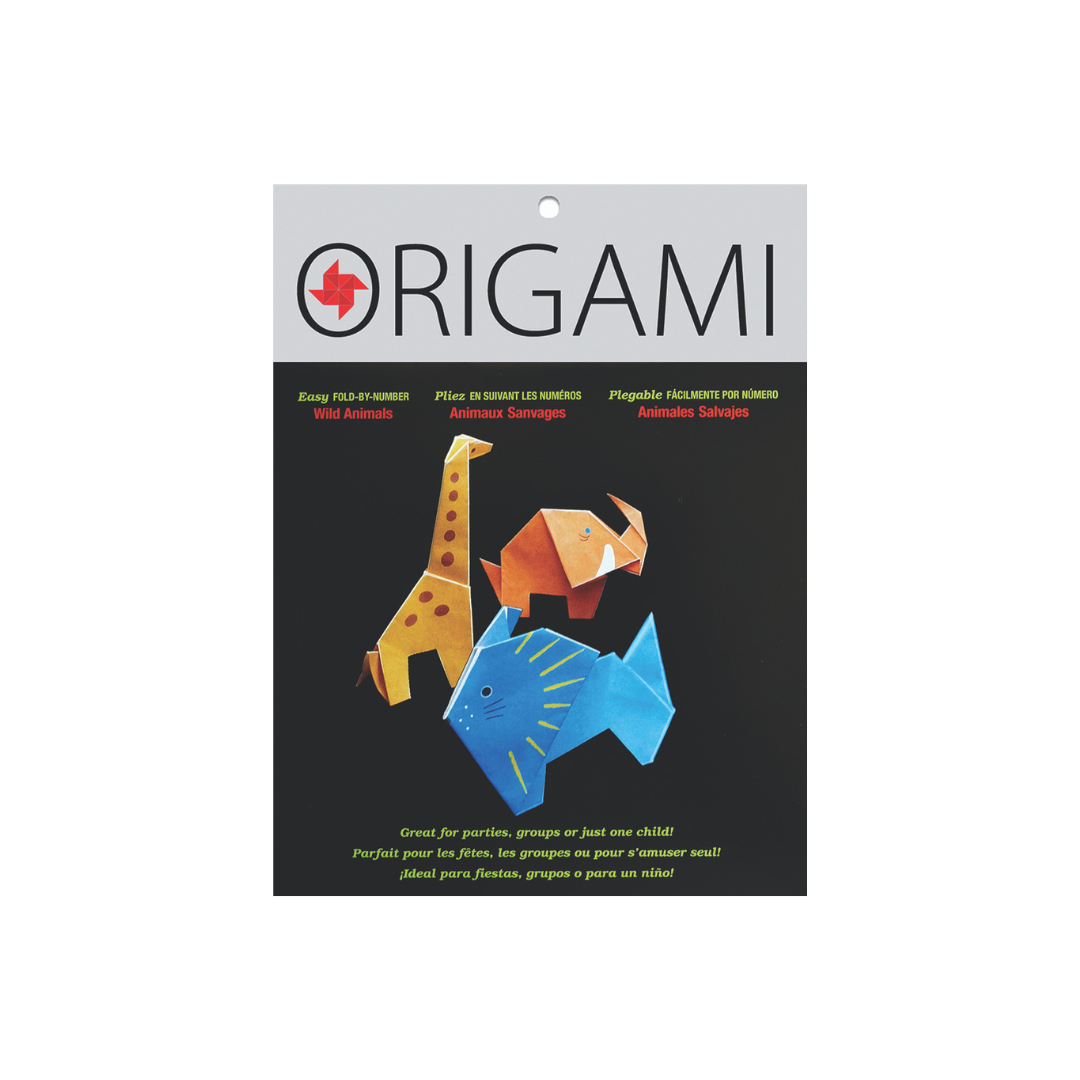 Fold By Number Wild Animals Origami Kit (4311) - DIY Paper Craft for Kids & Adults, Creative Home Decor & Party Activity