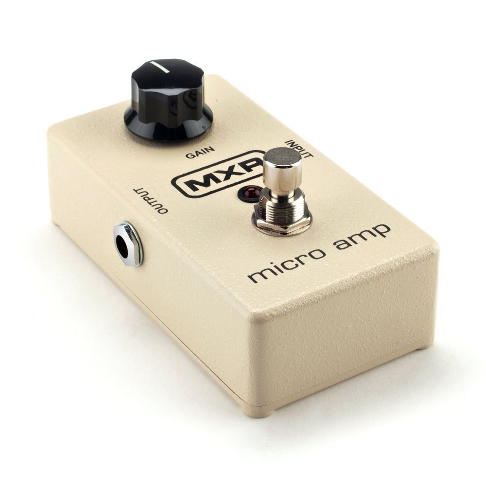 MXR M133 Micro Amp Booster Guitar Effects Pedal with 9V DC 1000mA Power Adapter & 6 Dunlop Guitar Picks Bundle - Perfect for Live Performances, Studio Recording, and Practice Sessions