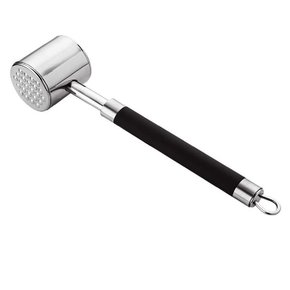 Premium Heavy Duty Iron Meat Tenderizer Hammer - Double-Sided Steak Mallet with Ergonomic Grip for Professional Kitchen & BBQ Cooking - Perfect for Beef, Chicken, Pork Tenderizing and Flattening